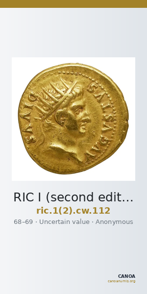 RIC I (second edition) Civil Wars 112 — CANOA