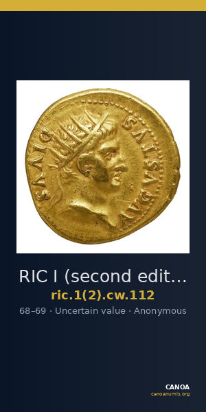 RIC I (second edition) Civil Wars 112 — CANOA