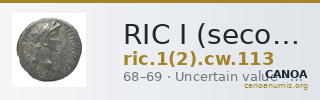 RIC I (second edition) Civil Wars 113 — CANOA