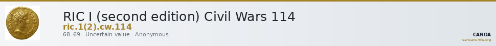RIC I (second edition) Civil Wars 114 — CANOA