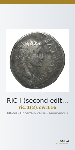 RIC I (second edition) Civil Wars 116 — CANOA