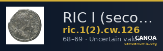RIC I (second edition) Civil Wars 126 — CANOA