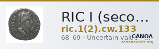 RIC I (second edition) Civil Wars 133 — CANOA