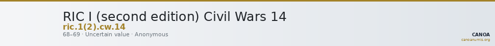 RIC I (second edition) Civil Wars 14 — CANOA