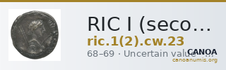 RIC I (second edition) Civil Wars 23 — CANOA