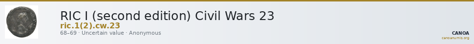 RIC I (second edition) Civil Wars 23 — CANOA