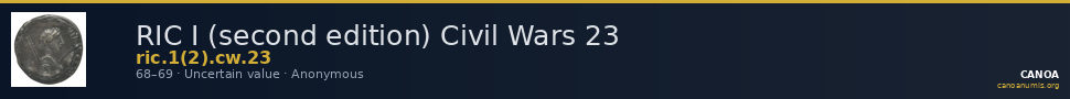 RIC I (second edition) Civil Wars 23 — CANOA