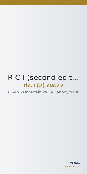 RIC I (second edition) Civil Wars 27 — CANOA