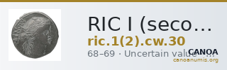 RIC I (second edition) Civil Wars 30 — CANOA