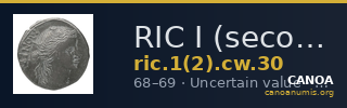 RIC I (second edition) Civil Wars 30 — CANOA