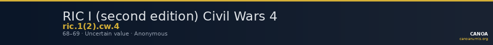 RIC I (second edition) Civil Wars 4 — CANOA