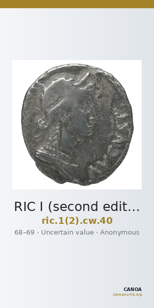 RIC I (second edition) Civil Wars 40 — CANOA