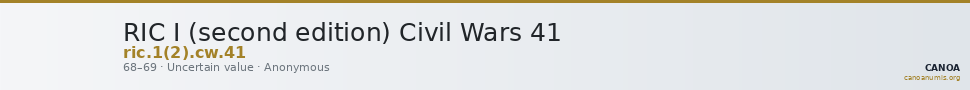 RIC I (second edition) Civil Wars 41 — CANOA