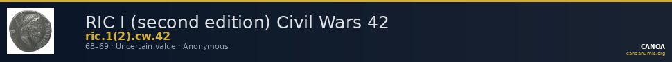 RIC I (second edition) Civil Wars 42 — CANOA