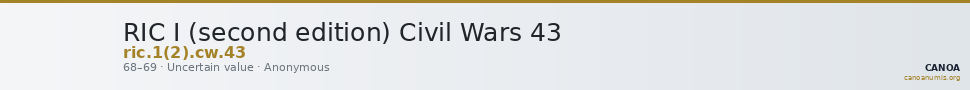 RIC I (second edition) Civil Wars 43 — CANOA