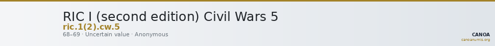 RIC I (second edition) Civil Wars 5 — CANOA