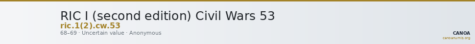 RIC I (second edition) Civil Wars 53 — CANOA