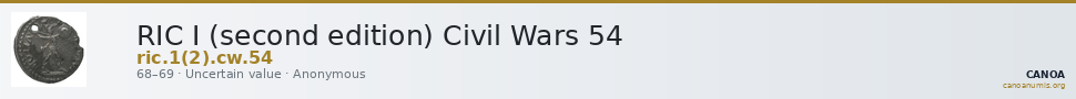 RIC I (second edition) Civil Wars 54 — CANOA