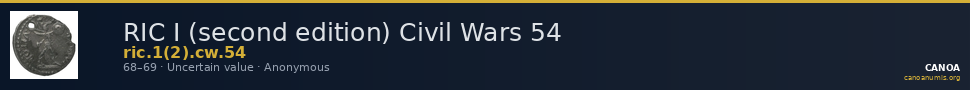 RIC I (second edition) Civil Wars 54 — CANOA
