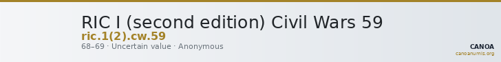 RIC I (second edition) Civil Wars 59 — CANOA