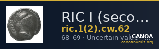 RIC I (second edition) Civil Wars 62 — CANOA