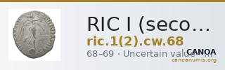RIC I (second edition) Civil Wars 68 — CANOA