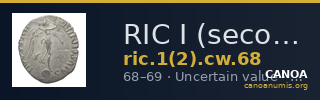 RIC I (second edition) Civil Wars 68 — CANOA