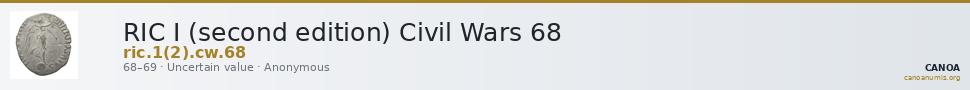 RIC I (second edition) Civil Wars 68 — CANOA