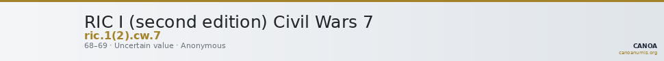 RIC I (second edition) Civil Wars 7 — CANOA