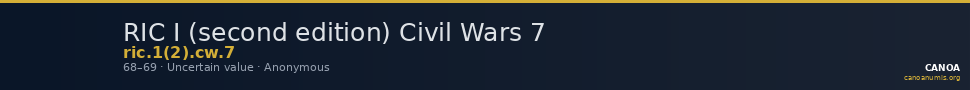 RIC I (second edition) Civil Wars 7 — CANOA