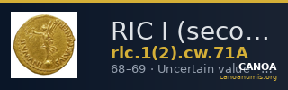 RIC I (second edition) Civil Wars 71A — CANOA