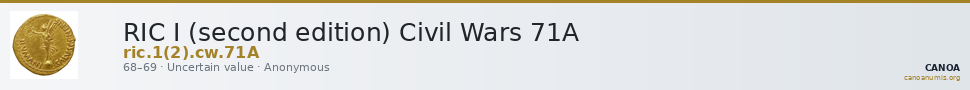 RIC I (second edition) Civil Wars 71A — CANOA