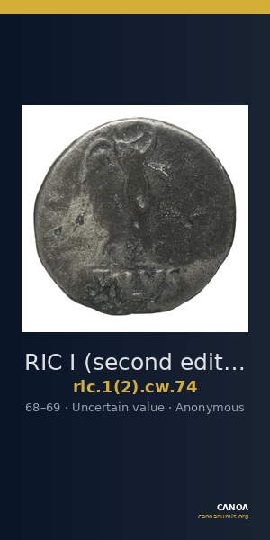 RIC I (second edition) Civil Wars 74 — CANOA
