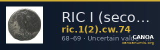 RIC I (second edition) Civil Wars 74 — CANOA