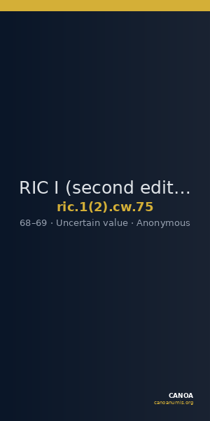 RIC I (second edition) Civil Wars 75 — CANOA