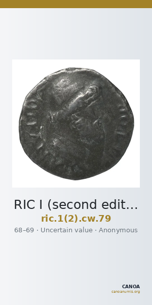 RIC I (second edition) Civil Wars 79 — CANOA