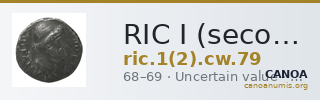 RIC I (second edition) Civil Wars 79 — CANOA
