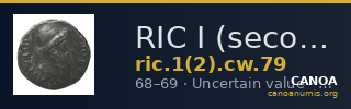RIC I (second edition) Civil Wars 79 — CANOA