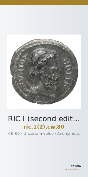 RIC I (second edition) Civil Wars 80 — CANOA