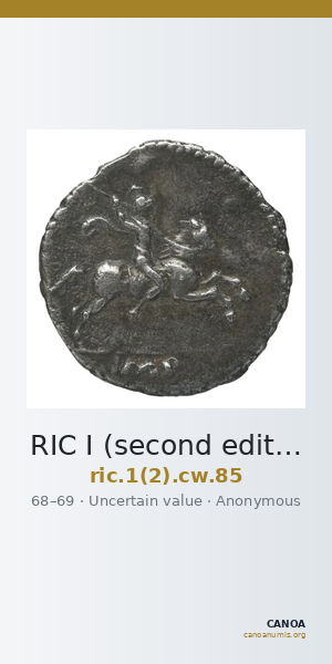 RIC I (second edition) Civil Wars 85 — CANOA