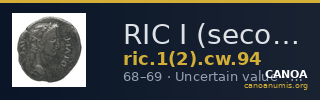 RIC I (second edition) Civil Wars 94 — CANOA