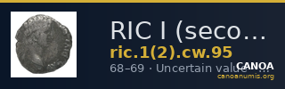 RIC I (second edition) Civil Wars 95 — CANOA
