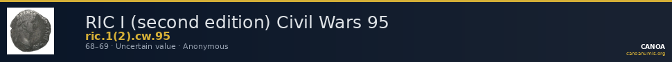 RIC I (second edition) Civil Wars 95 — CANOA