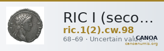 RIC I (second edition) Civil Wars 98 — CANOA