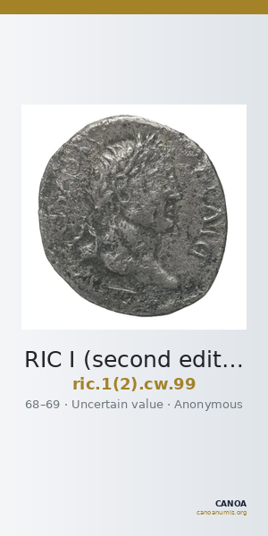 RIC I (second edition) Civil Wars 99 — CANOA