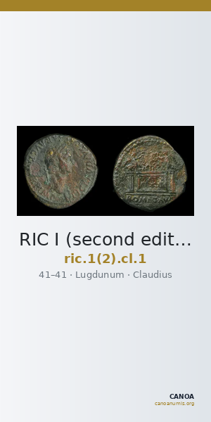 RIC I (second edition) Claudius 1 — CANOA