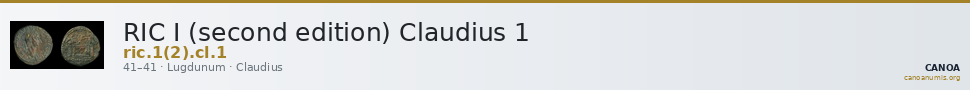 RIC I (second edition) Claudius 1 — CANOA