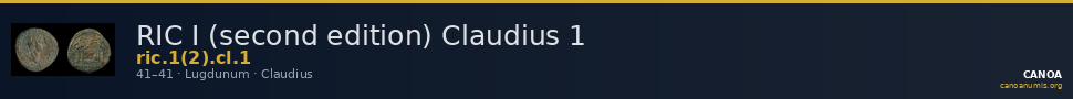 RIC I (second edition) Claudius 1 — CANOA