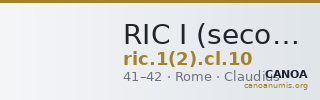RIC I (second edition) Claudius 10 — CANOA