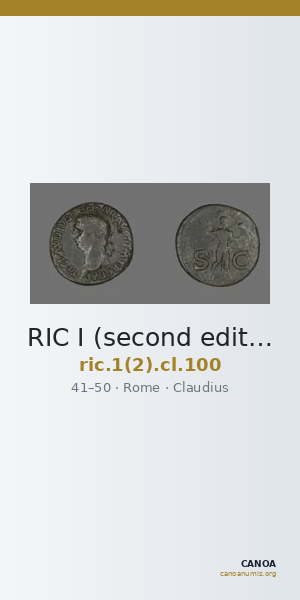 RIC I (second edition) Claudius 100 — CANOA